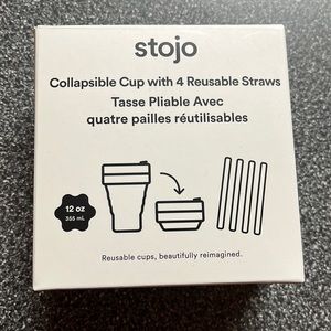 🥤 Reusable collapsible Cup with straws 🥤